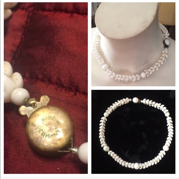 Vintage White Stacking Bead Necklace - Picture 5 of 6
